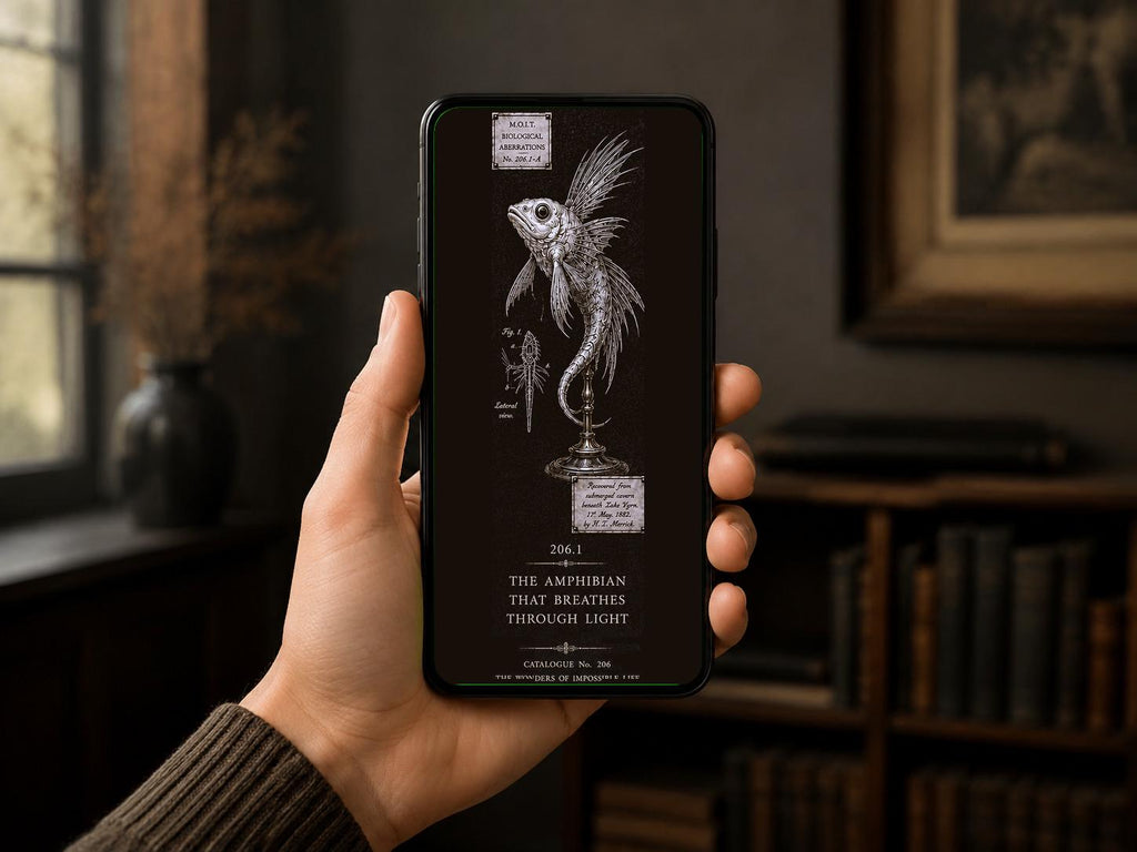 Dark Academia Phone Wallpaper Bundle | Cabinet of Curiosities Lock Screen (Digital Download)