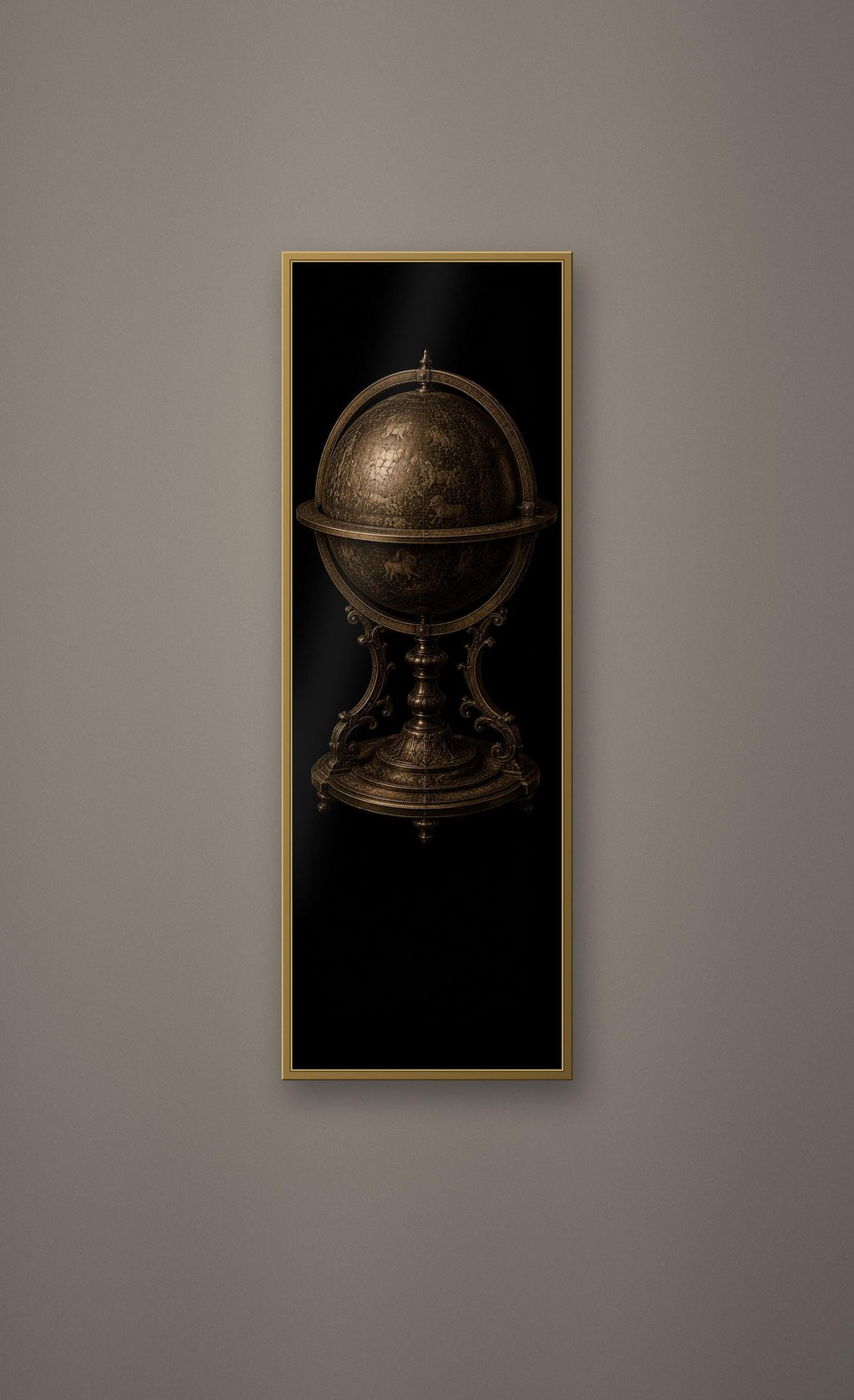 Forgotten Observatory: Dark Academia Celestial Prints | Gold On Black | Orrery Wall Art | Astronomy Digital Download