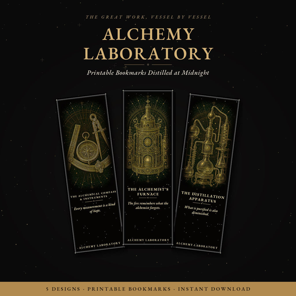 Alchemy Laboratory Bookmark | Dark Academia Alchemy Bookmark | Standard or Magnetic Page Marker