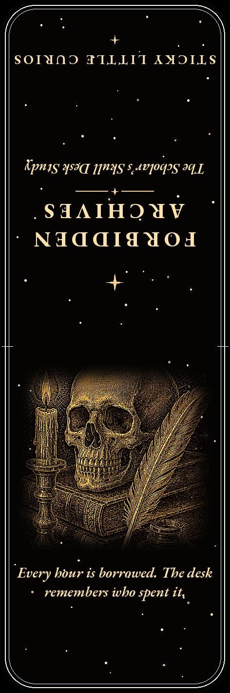 Forbidden Archives Bookmark | Dark Academia Occult Library Bookmark | Standard or Magnetic Page Marker