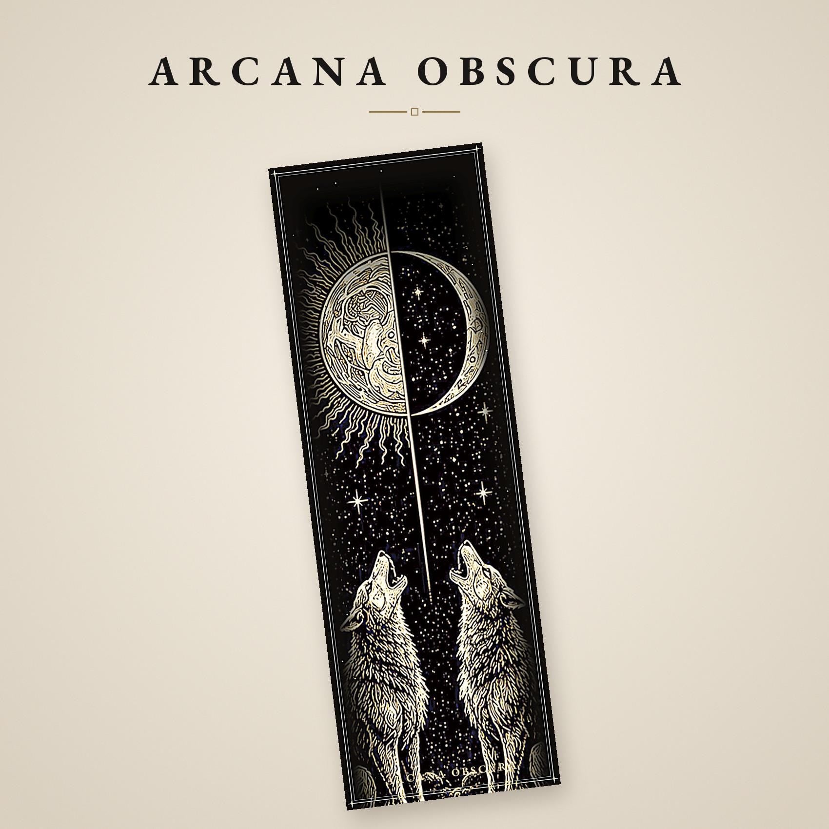 Arcana Obscura Tarot Bookmarks | Dark Academia Printable | Gold & Black Occult | Digital Download | Witchy Page Markers
