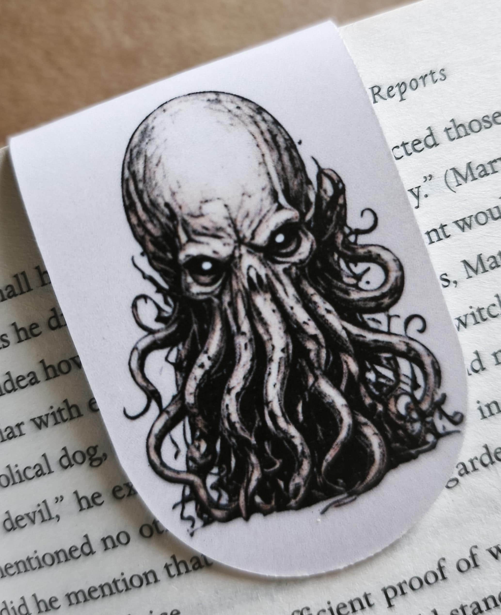 Magnetic Gothic Bookmark, Dark Academia | Cosmic Horror Design | Matte Finish | Literary Gift | Book Page Holder