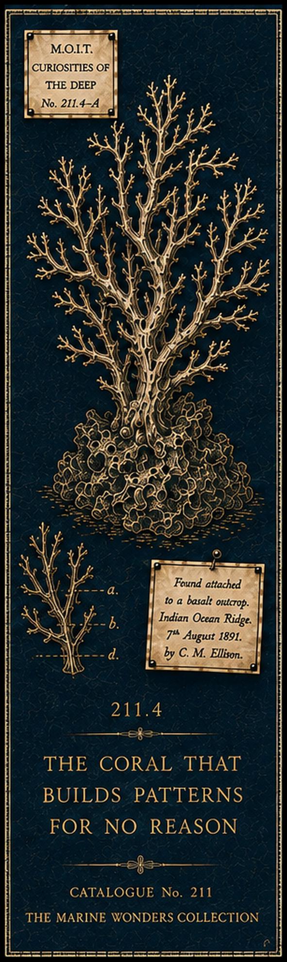 Marine Wonders, Dark Academia Printable Bookmarks | Gothic Ocean Aesthetic | Book Lover Gift Set