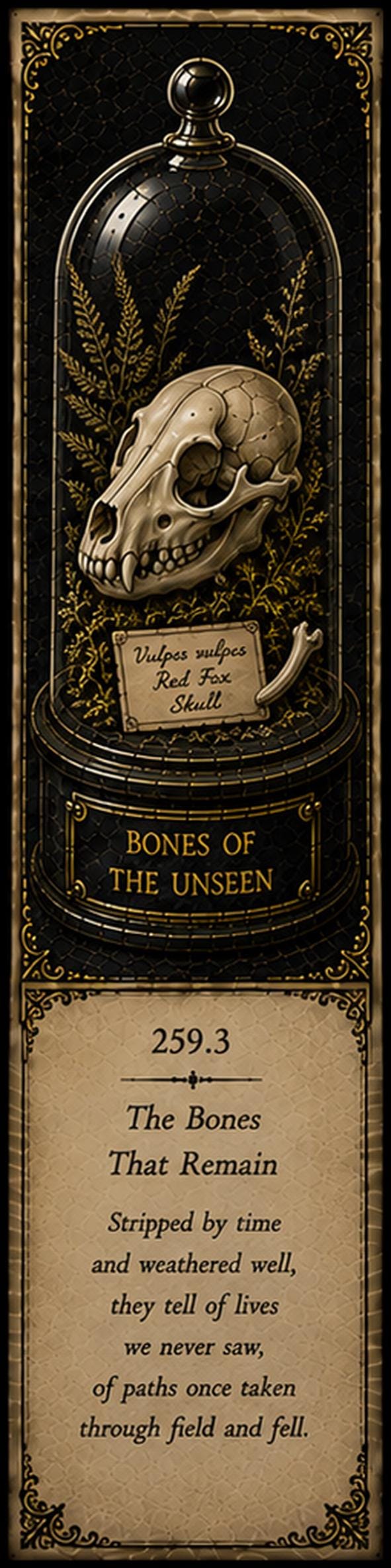 Wonders Of The Wild - Dark Academia Bookmarks | Printable Page Markers, Antique Gold On Black | Literary Gift Set
