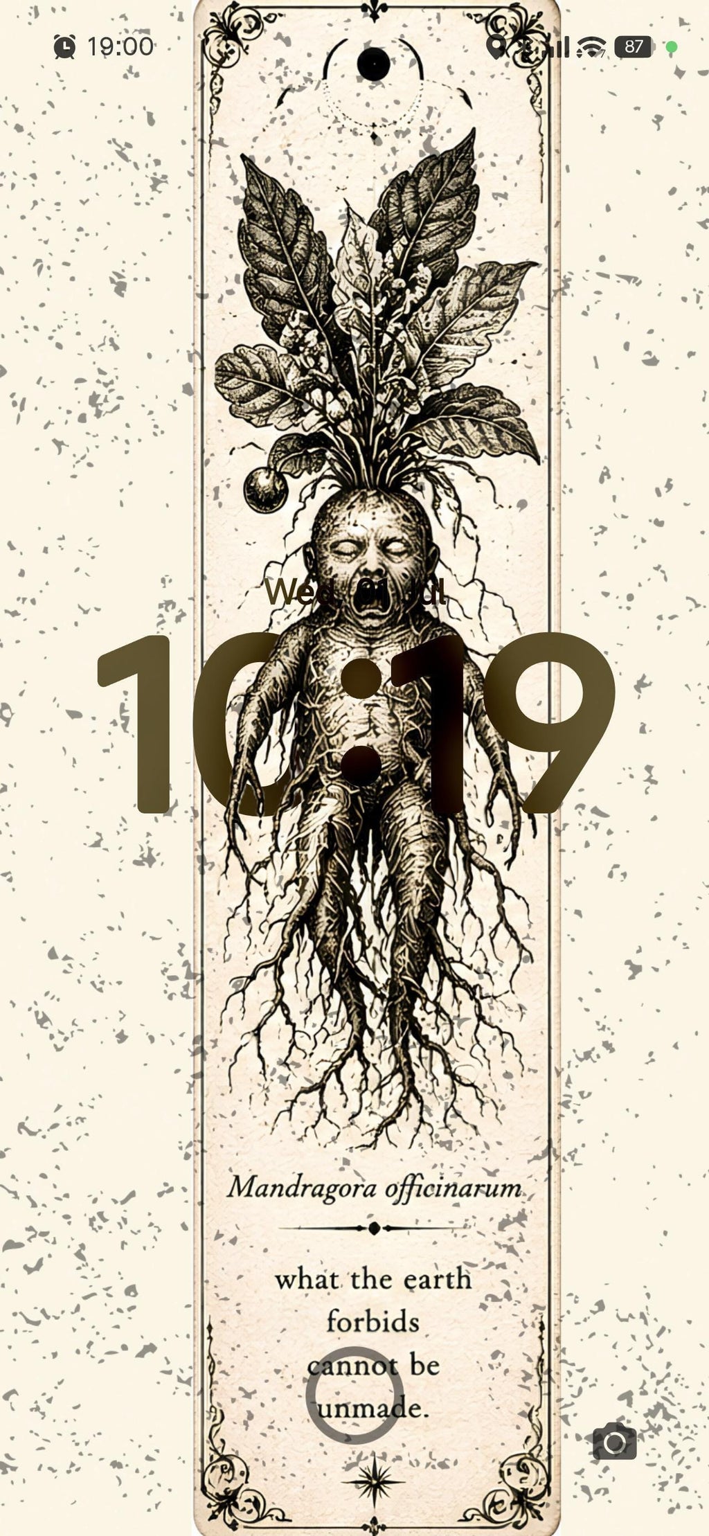 Poison Garden Phone Wallpaper | Toxic Botanical Witchy Aesthetic | Dark Academia Lock Screen | Herbalism Gift Digital Download