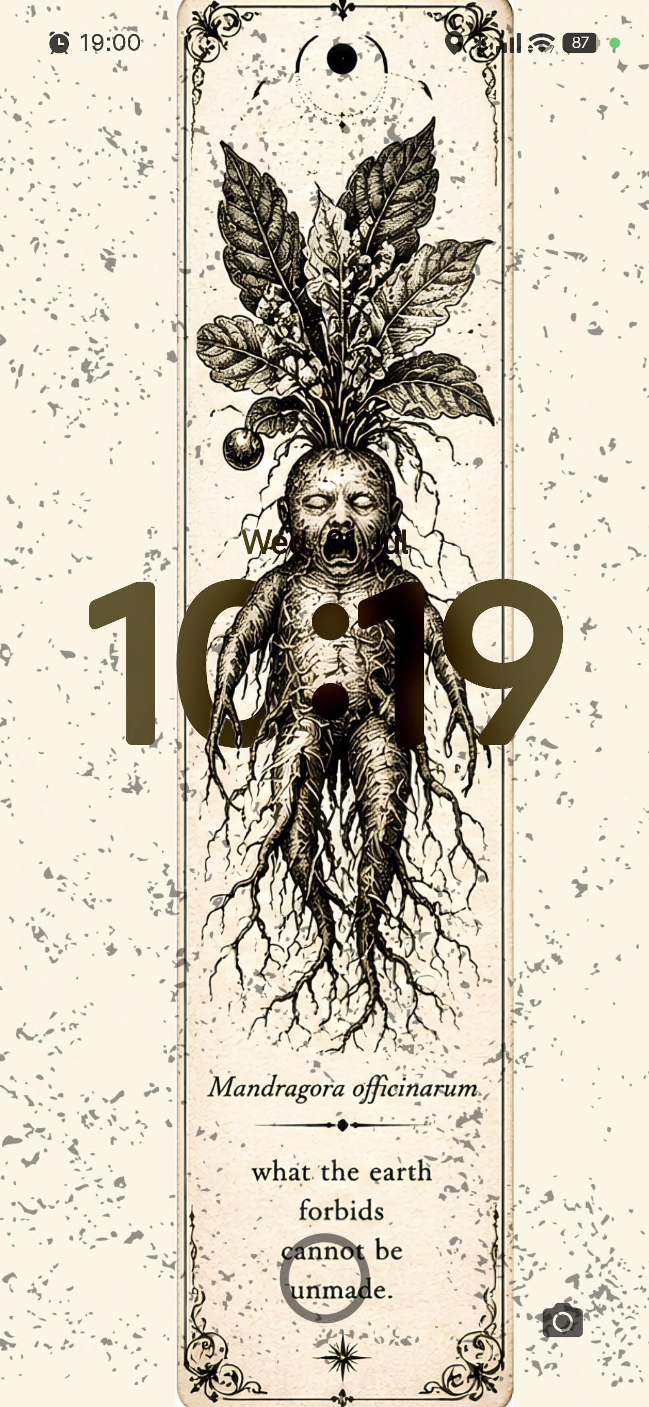 Poison Garden Phone Wallpaper | Toxic Botanical Witchy Aesthetic | Dark Academia Lock Screen | Herbalism Gift Digital Download