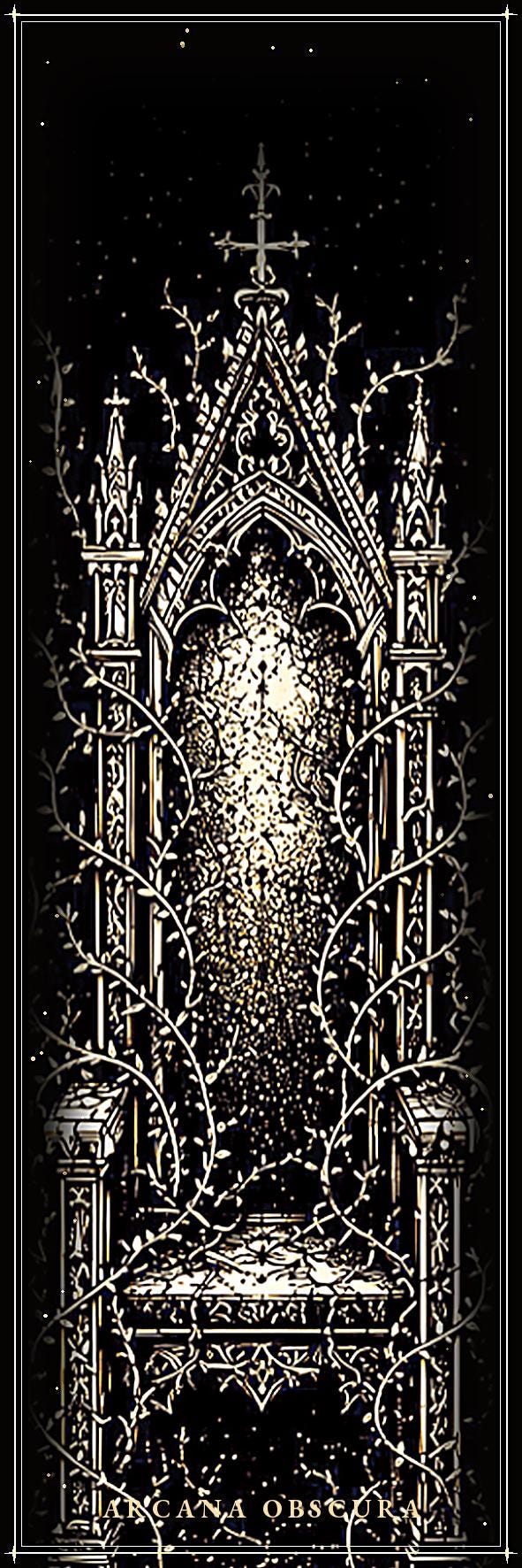 Arcana Obscura Tarot Bookmarks | Dark Academia Printable | Gold & Black Occult | Digital Download | Witchy Page Markers
