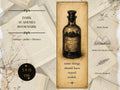 Gothic Apothecary Bottle Bookmark | Dark Academia Vintage, Occult Illustration | Book Lover Gift, Witchy Reader Accessory