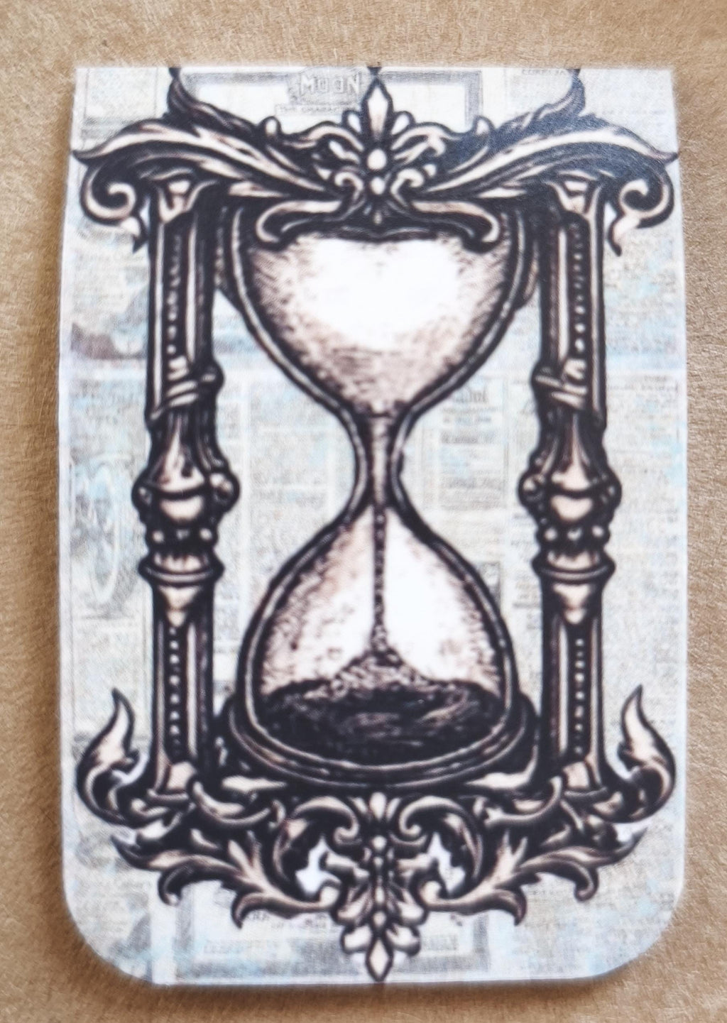 Hourglass Magnetic Bookmark Dark Academia Vintage Gothic Time Witchy Page Marker Double Sided