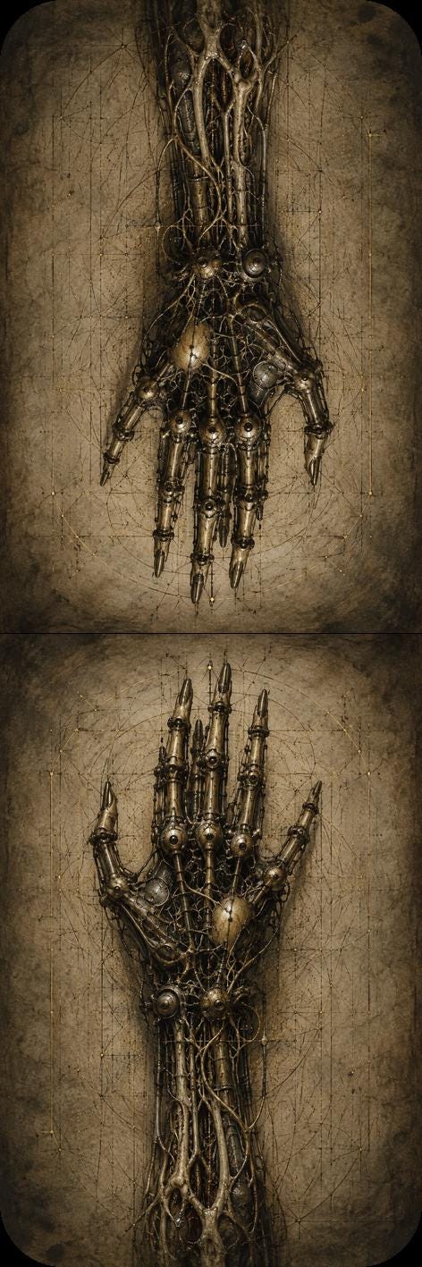 Bones & Anatomy Biomechanical Bookmark | Dark Surreal Specimens | Gothic Page Marker | Book Lover Gift