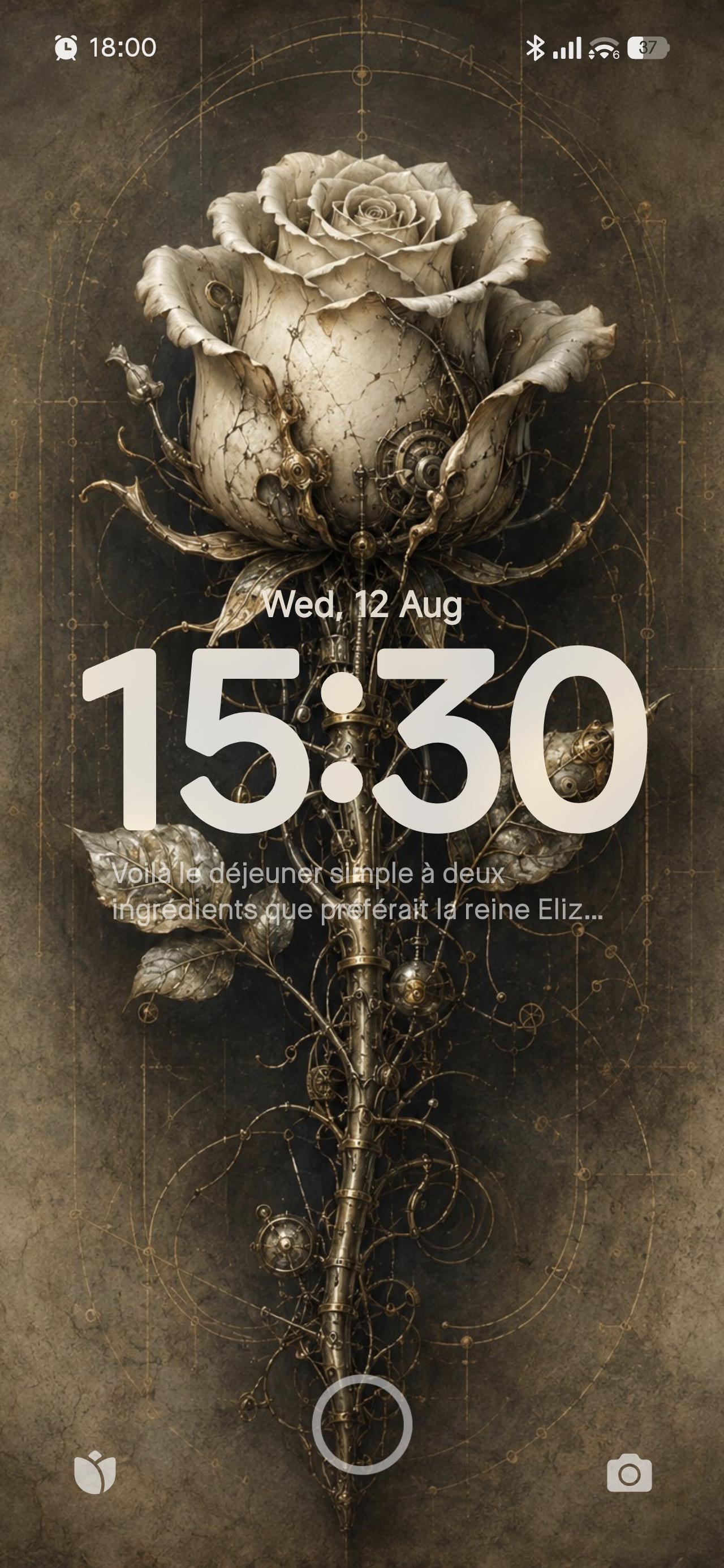 Rose Biomechanical Wallpaper | Dark Academia Lock Screen | Tarnished Brass Anatomy | Gothic Surreal Digital Download
