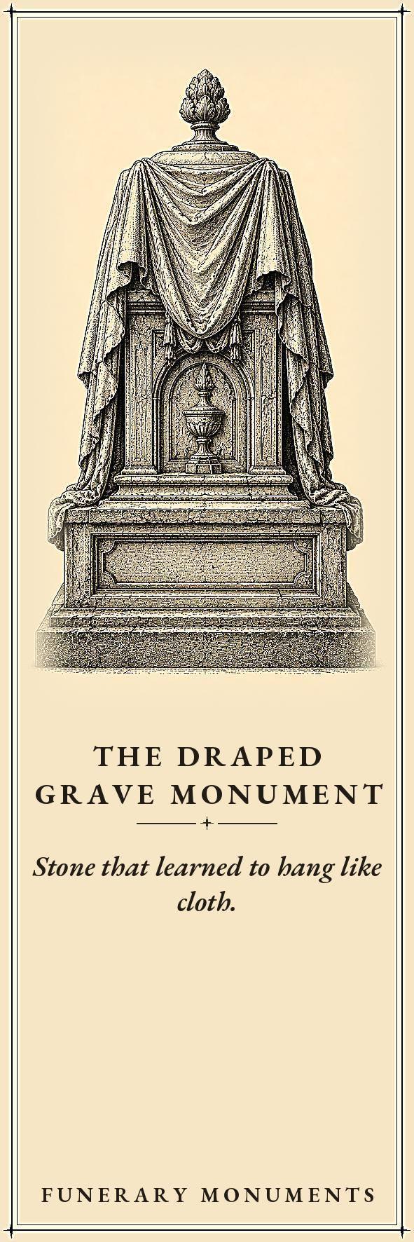 Funerary Monuments Victorian Mourning Bookmark | Dark Academia Cemetery Bookmark | Standard or Magnetic Page Marker