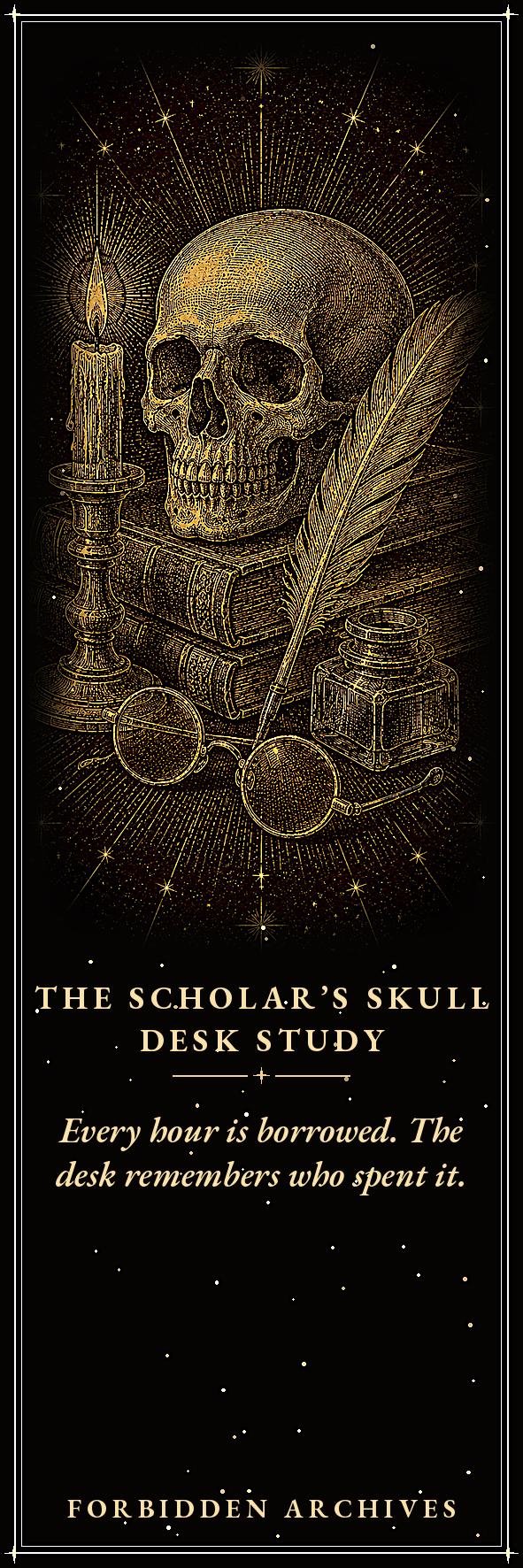 Forbidden Archives Printable Bookmarks, Dark Academia Gothic | Occult Library Designs | Instant Digital Download | Scholars Skull