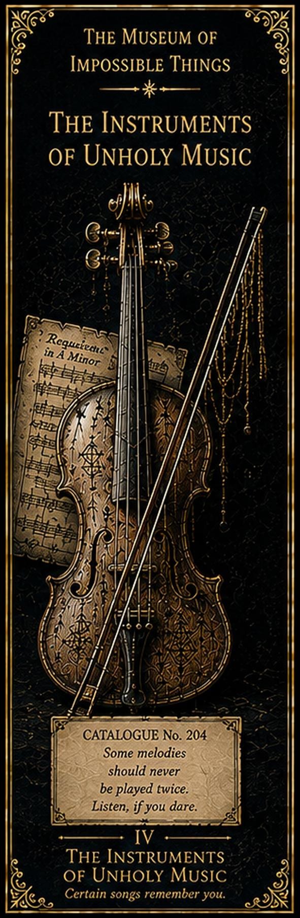 The Forbidden Wing, Dark Academia Bookmarks | Gothic Cabinet of Curiosities, Printable | Antique Gold Black Collector Set