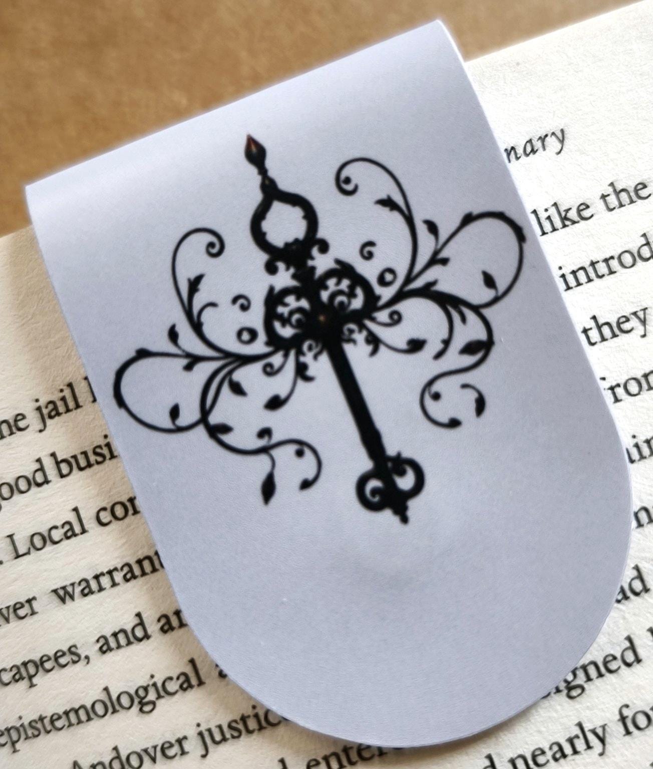 Dark Academia Ornate Skeleton Key Magnetic Page Marker | Gothic Filigree Bookmark | Arcane Reader Gift | Literary Talisman