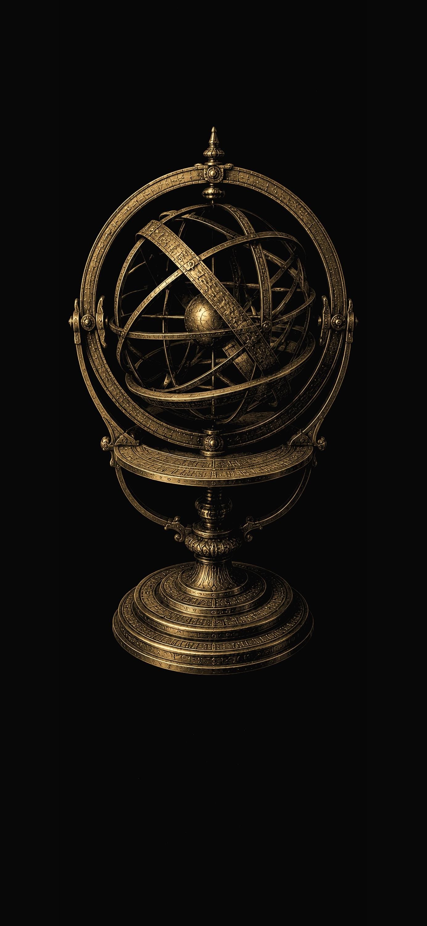 Forgotten Observatory Phone Wallpaper Bundle | Dark Academia Lock Screen | Celestial Art | Gold Black Aesthetic | Digital Download