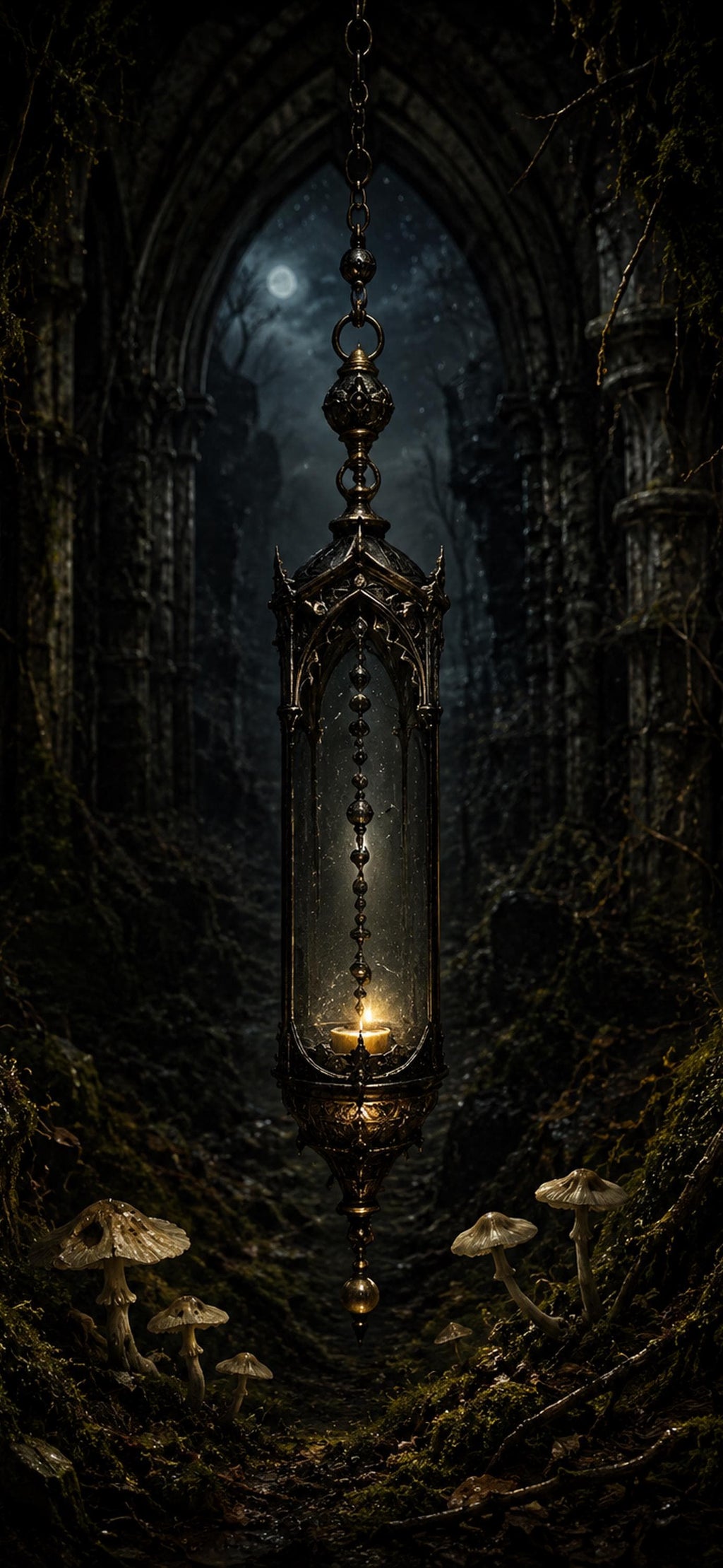 Forest Midnight Phone Wallpaper Bundle | Dark Goblincore Lock Screen (Digital Download)