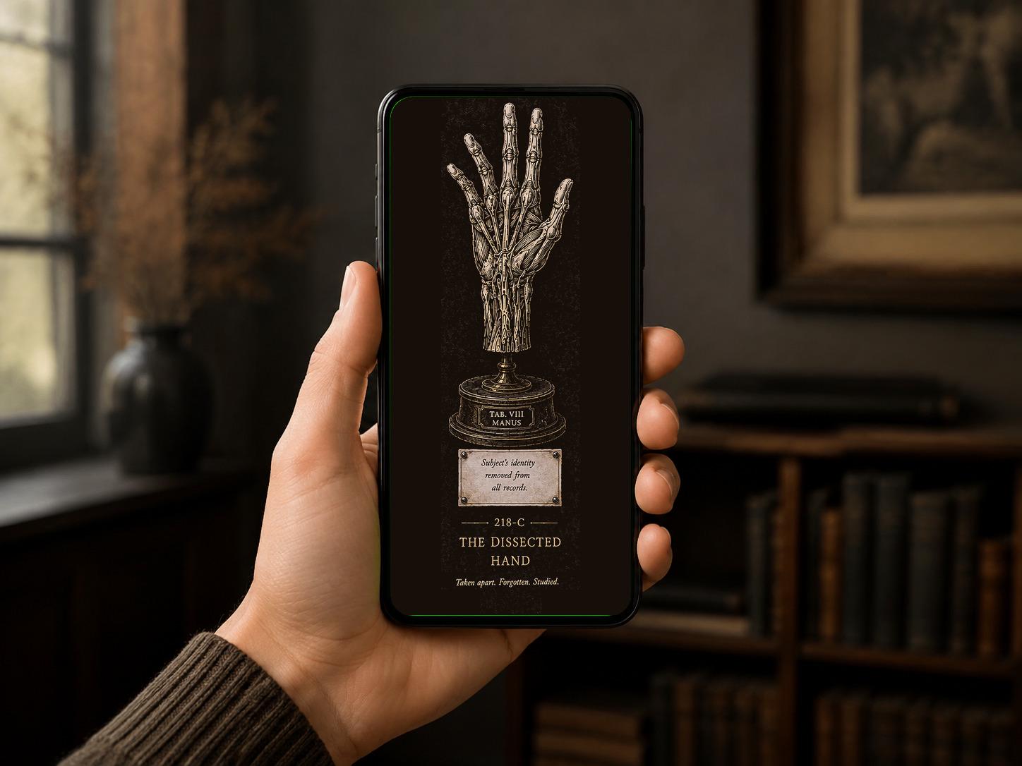 Anatomical Specimens Phone Wallpaper Bundle | Dark Academia Lock Screen, Macabre Anatomy Art, Vintage Specimen Set