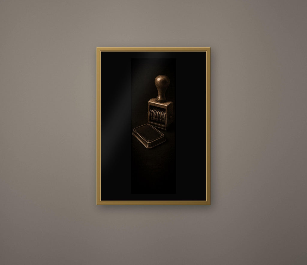 The Last Librarian, Dark Academia Gothic Library Prints | Antique Stamp Wall Art, Gold Black Digital Download | Book Lover Decor