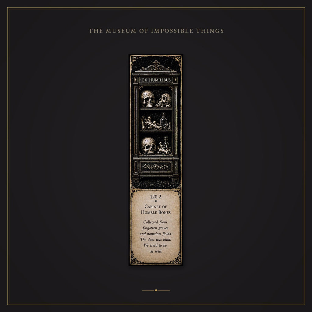 The Bone Custodian Bookmark | Dark Academia Set of 5 | Standard or Magnetic | Gothic Cabinet of Curiosities