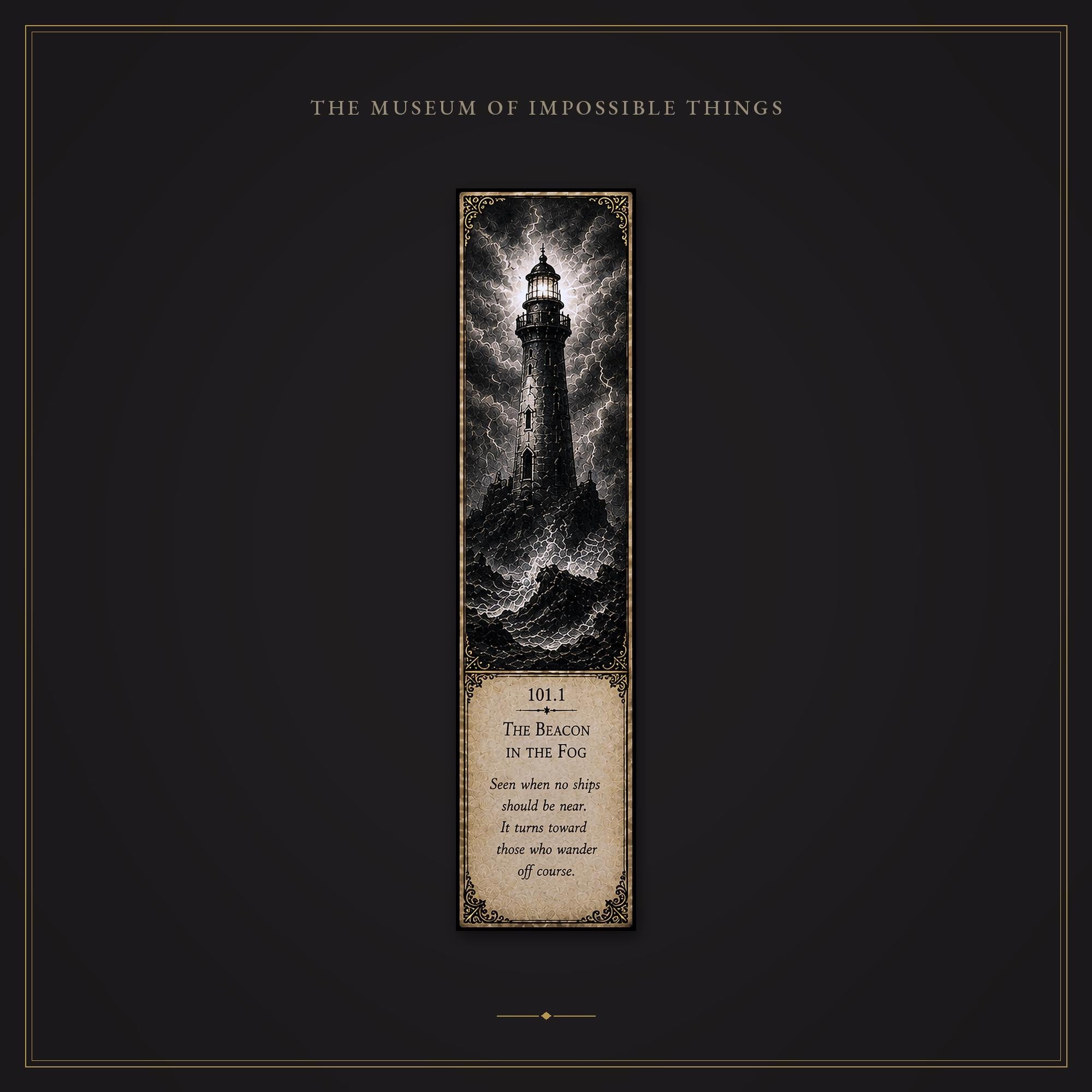 Lights That Refuse to Die Bookmark | Dark Academia Set of 5 | Standard or Magnetic | Gothic Cabinet of Curiosities