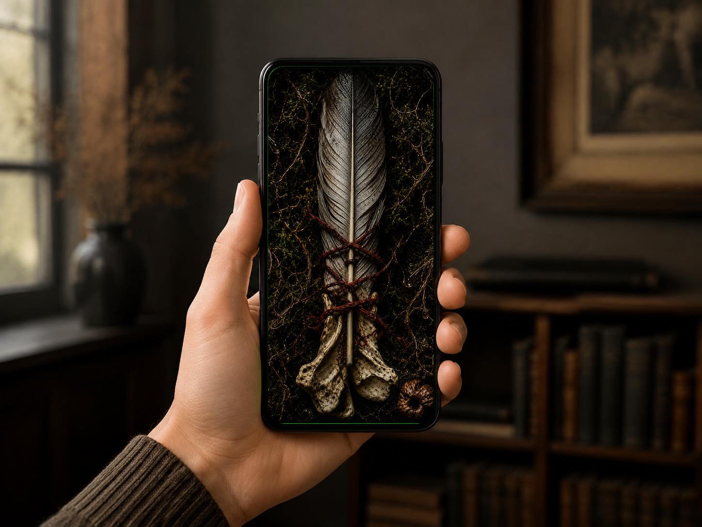 Shrines Made by Nobody Phone Wallpaper Bundle | Dark Goblincore Lock Screen (Digital Download)