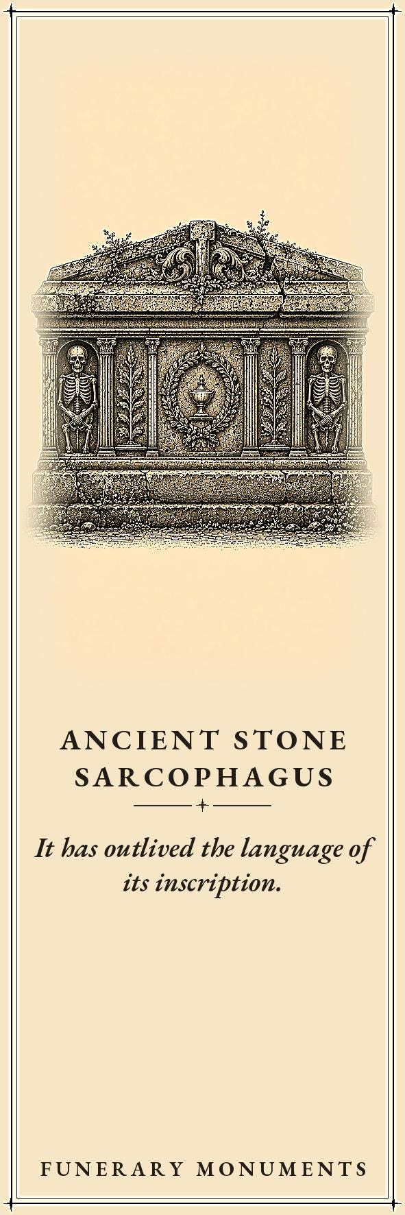 Funerary Monuments Printable Bookmarks | Dark Academia Gothic | Cemetery Reader Gift | Occult Stationery | Digital Download