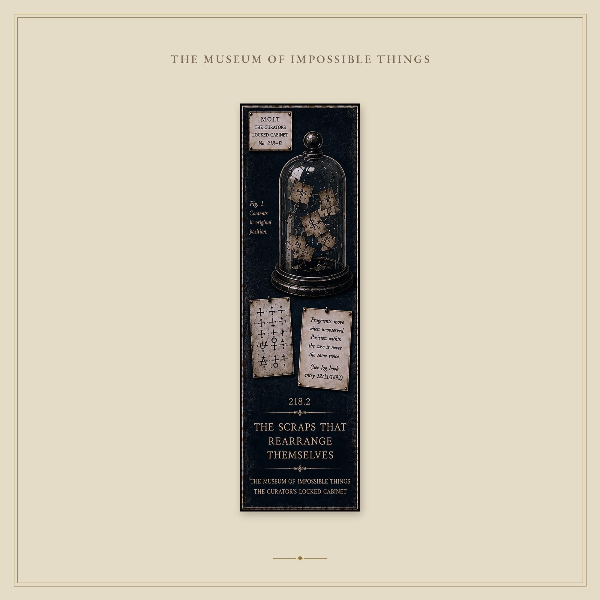 The Curator's Locked Cabinet Bookmark | Dark Academia Set of 5 | Standard or Magnetic | Gothic Cabinet of Curiosities