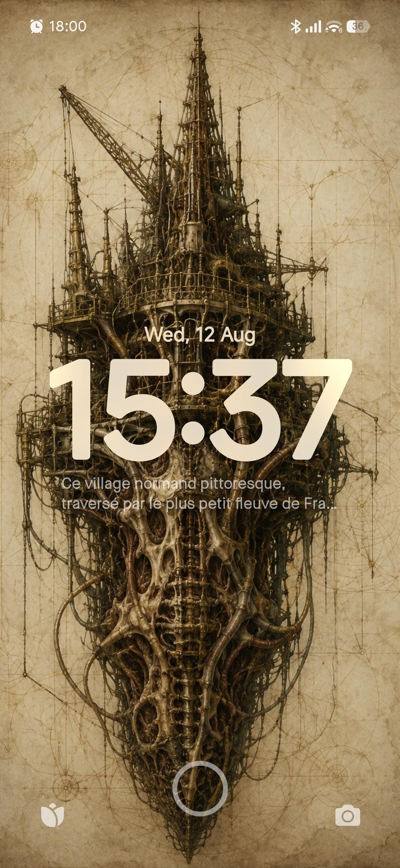 Spires, Biomechanical Phone Wallpaper | Dark Academia Lock Screen | Gothic Sci-Fi Digital Art | Instant Download