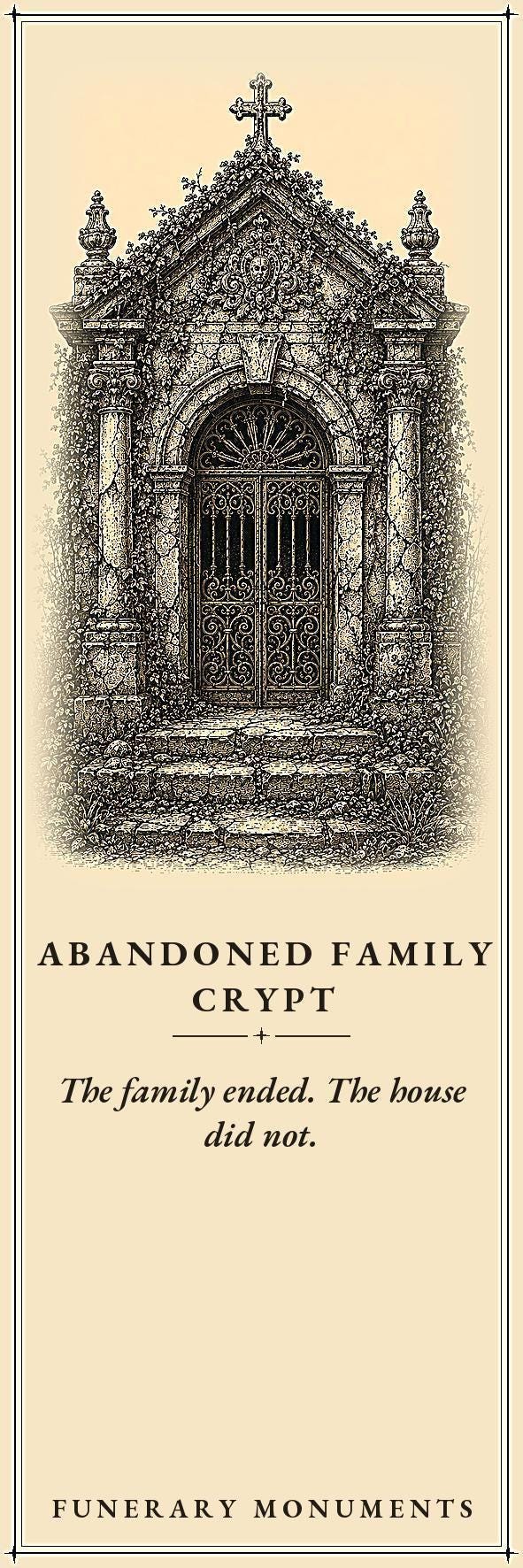 Funerary Monuments – Forgotten Cemetery Page Marker | Dark Academia | Gothic Literary Gift | Magnetic or Standard