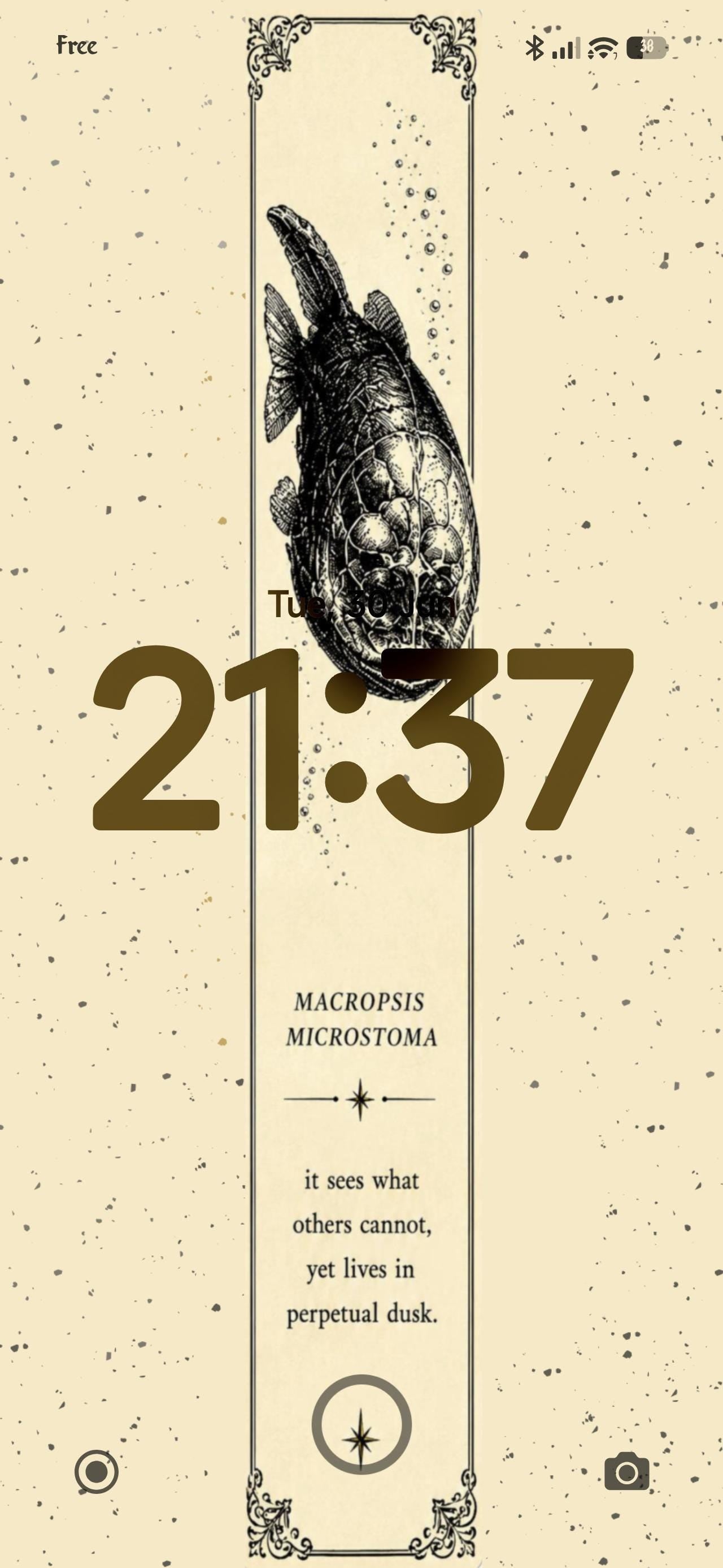 Deep Sea Cryptid Phone Wallpaper | Gothic Lock Screen, Dark Academia Digital Art, Scientific Illustration, Ocean Aesthetic Download