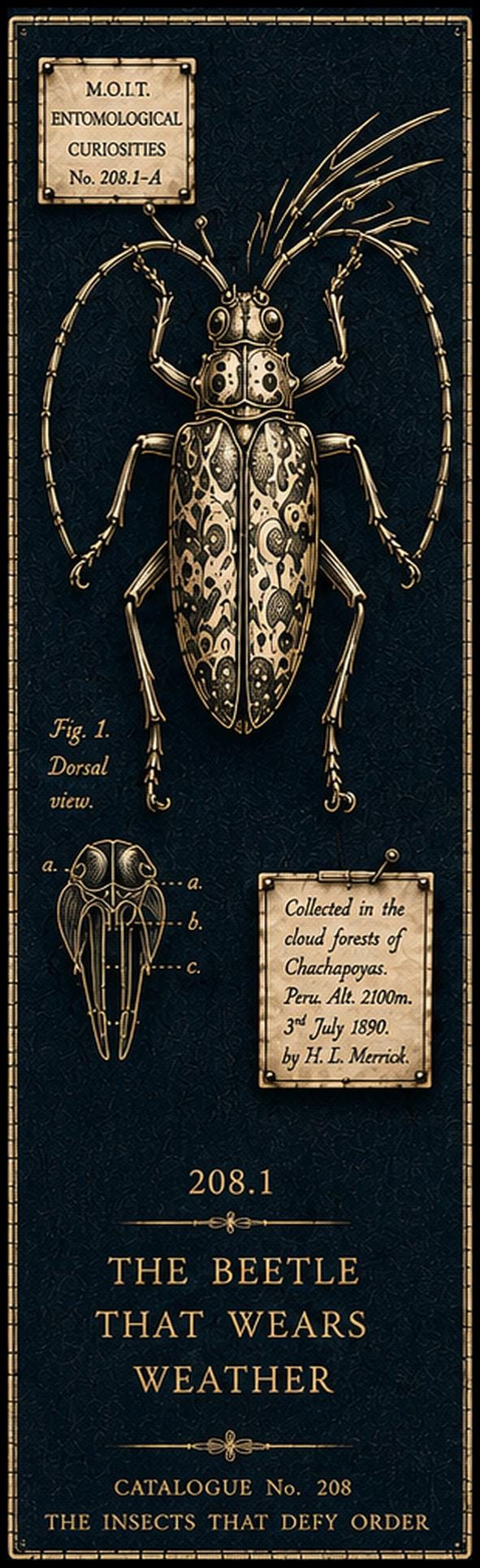Entomological Curiosities Printable Bookmarks | Dark Academia Gothic | Beetle, Moth, Dragonfly Art | Book Lover Gift Set