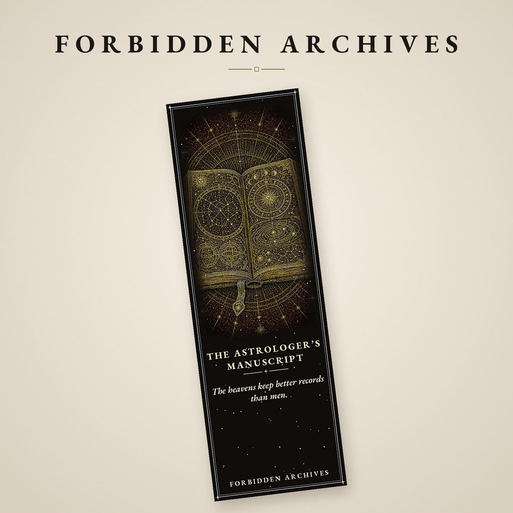 Forbidden Archives Printable Bookmarks, Dark Academia Gothic | Occult Library Designs | Instant Digital Download | Scholars Skull