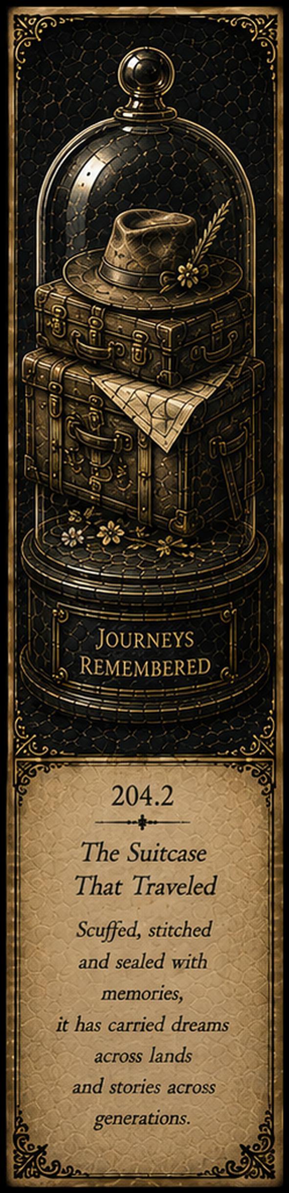 Echoes of Devotion Printable Bookmarks | Dark Academia, Antique Gold Design | Gothic Cabinet of Curiosities, Book Lover Gift