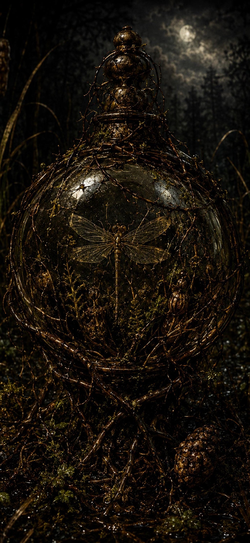 Things Beneath The Roots - Dark Goblincore Frog Wallpaper | Moody Lock Screen | Gothic Fantasy | Phone Bundle