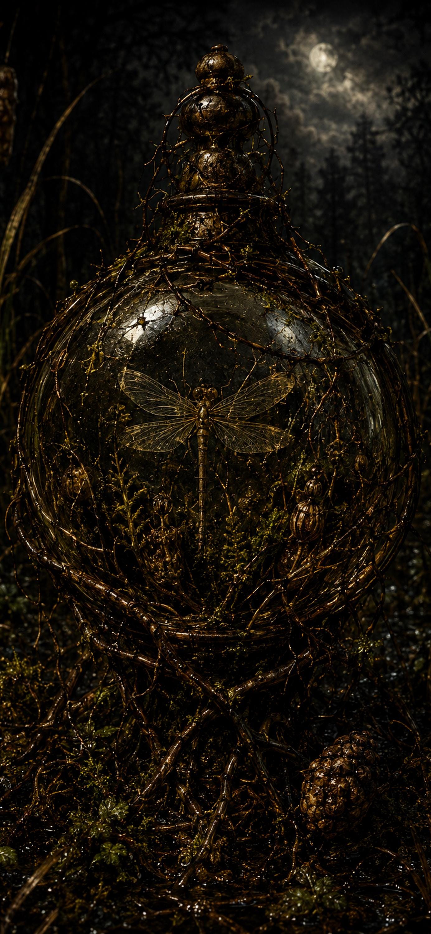 Things Beneath The Roots - Dark Goblincore Frog Wallpaper | Moody Lock Screen | Gothic Fantasy | Phone Bundle