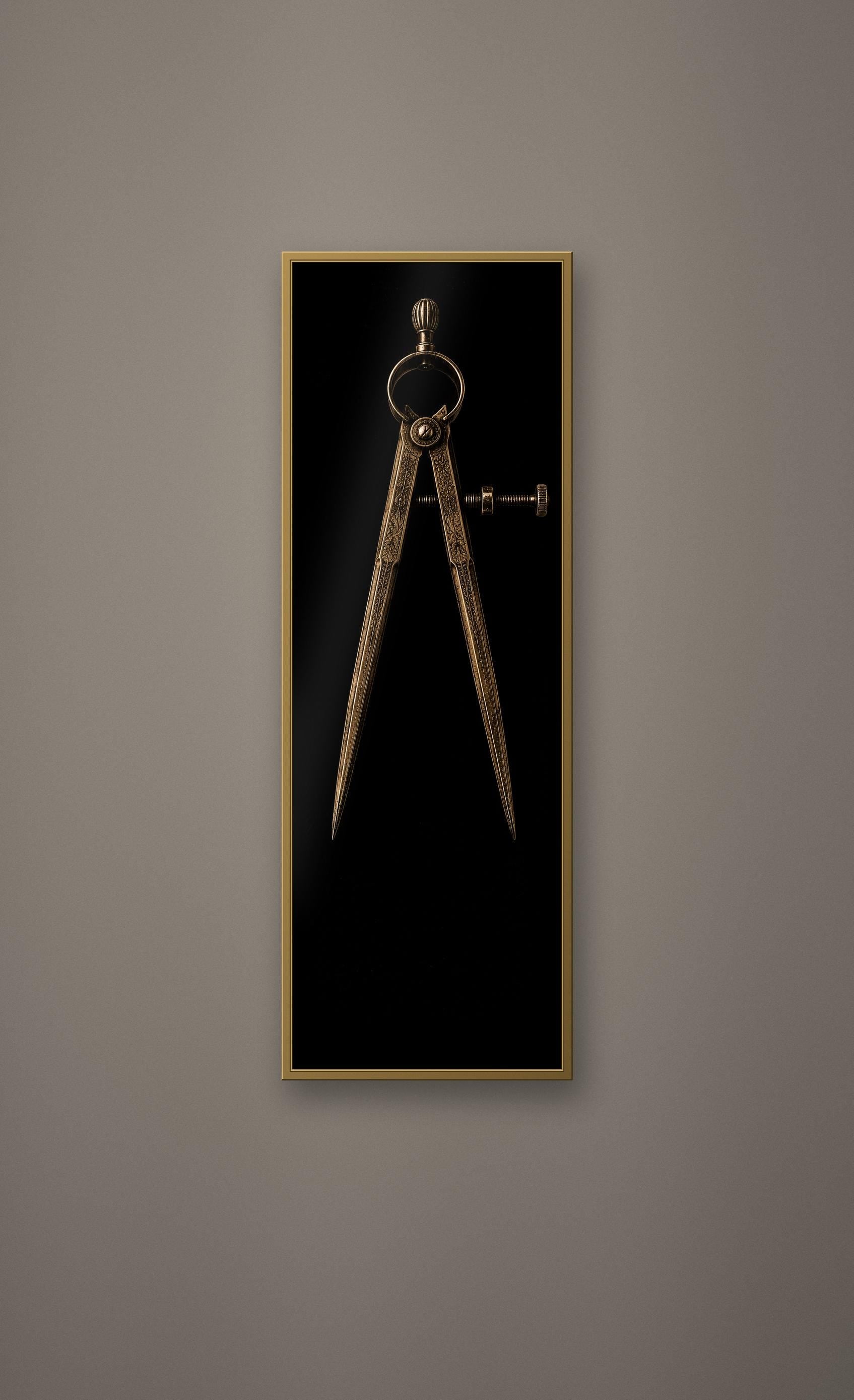 The Cartographers Cabinet: Dark Academia Wall Art | Antique Gold Black Prints | Digital Download Set