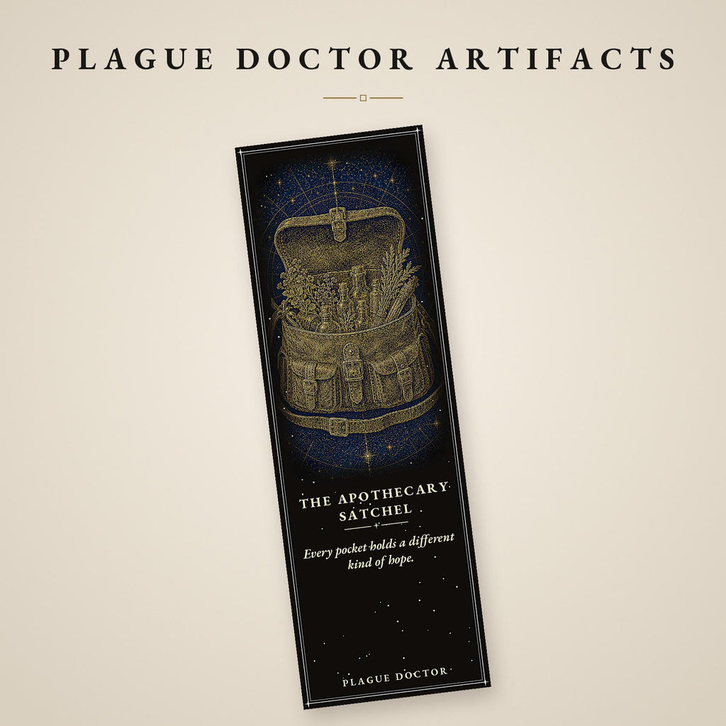 Plague Doctor Artifacts Printable Bookmarks | Dark Academia Gothic | Beaked Mask Design | Occult Stationery | Digital Download