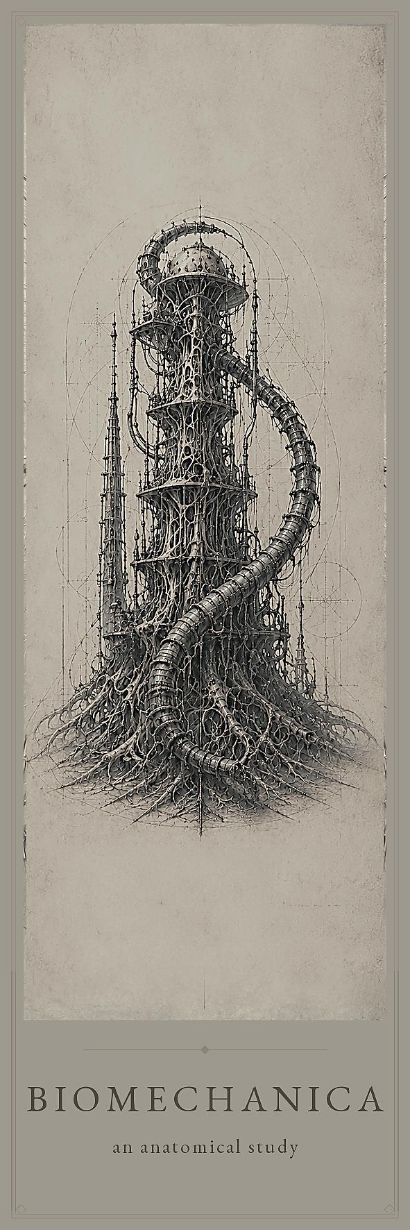 Towers & Spires Dark Academia Gothic Bookmark Set | Biomechanical Anatomy Art | Magnetic or Standard Page Marker | Dark Fantasy Reading Gift