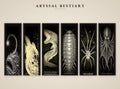 Abyssal Bestiary Bookmarks, Deep Sea Creatures | Gothic Printable Page Markers | Instant Digital Download | Ocean Aesthetic