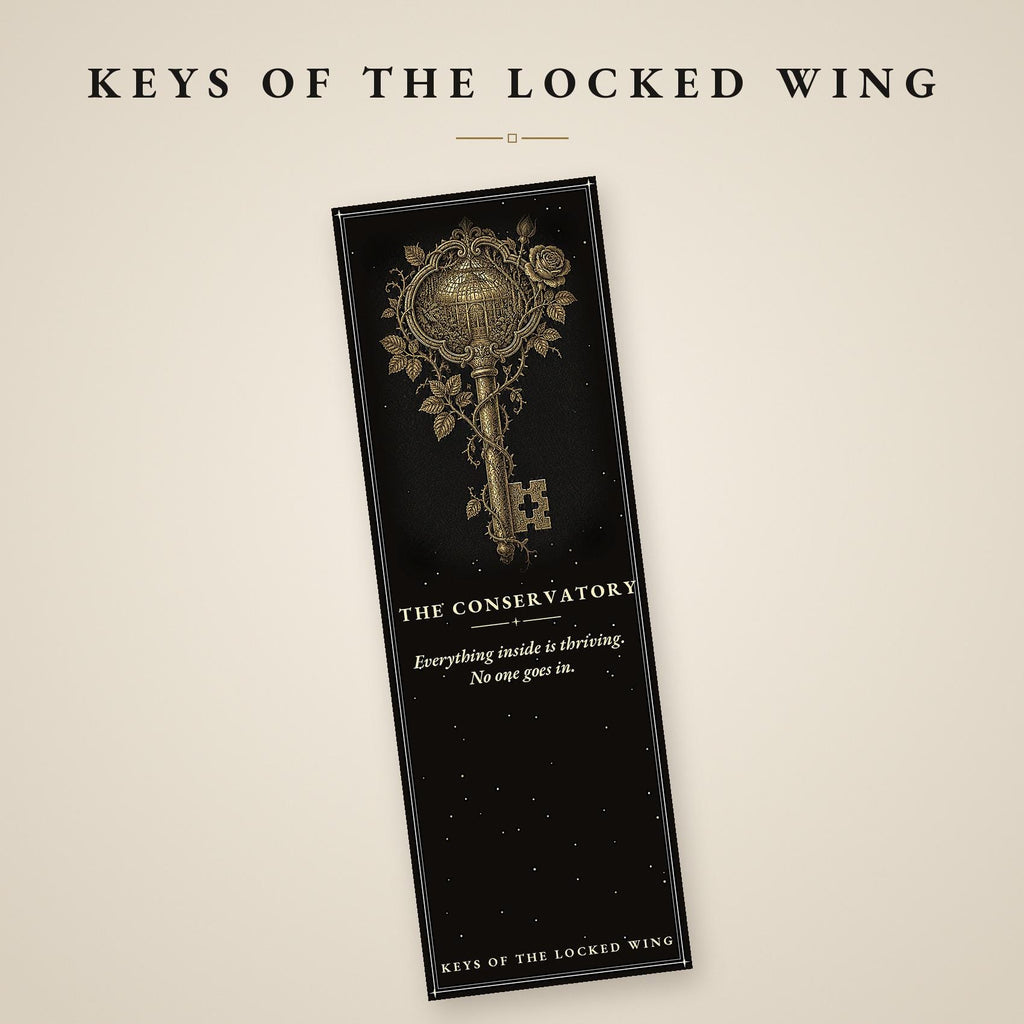 Keys of the Locked Wing Printable Bookmarks | Dark Academia Gothic | Skeleton Key Design | Occult Reader Gift | Digital Download