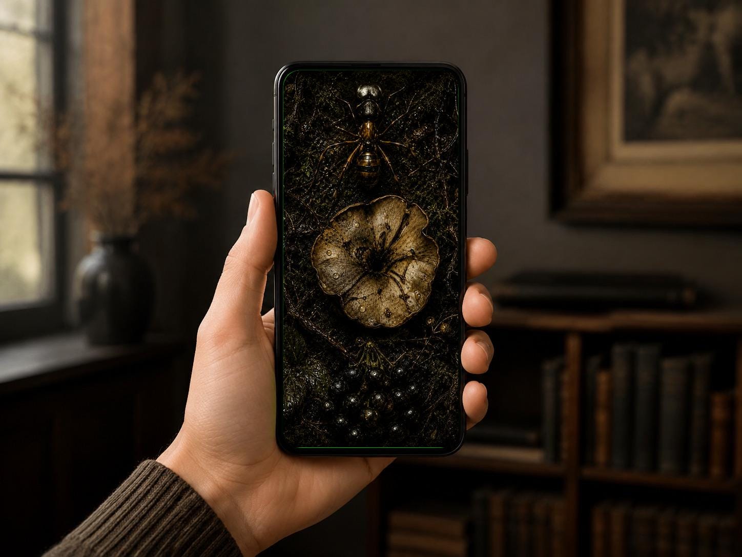 The Rotting Orchard Phone Wallpaper | Dark Goblincore Lock Screen | Decay Aesthetic, Wasps Design | Digital Download Set