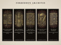 Forbidden Archives Bookmark, Dark Academia Gold Linework | Magnetic Page Marker | Occult Library Designs, Literary Gift