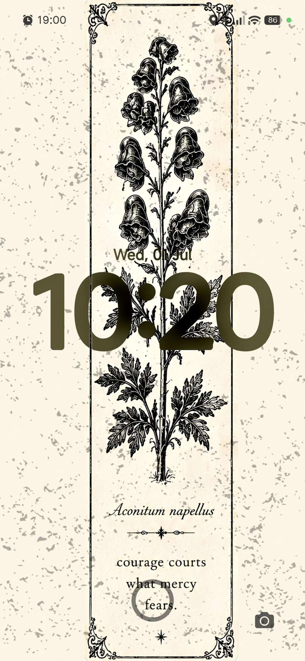 Poison Garden Phone Wallpaper | Toxic Botanical Witchy Aesthetic | Dark Academia Lock Screen | Herbalism Gift Digital Download