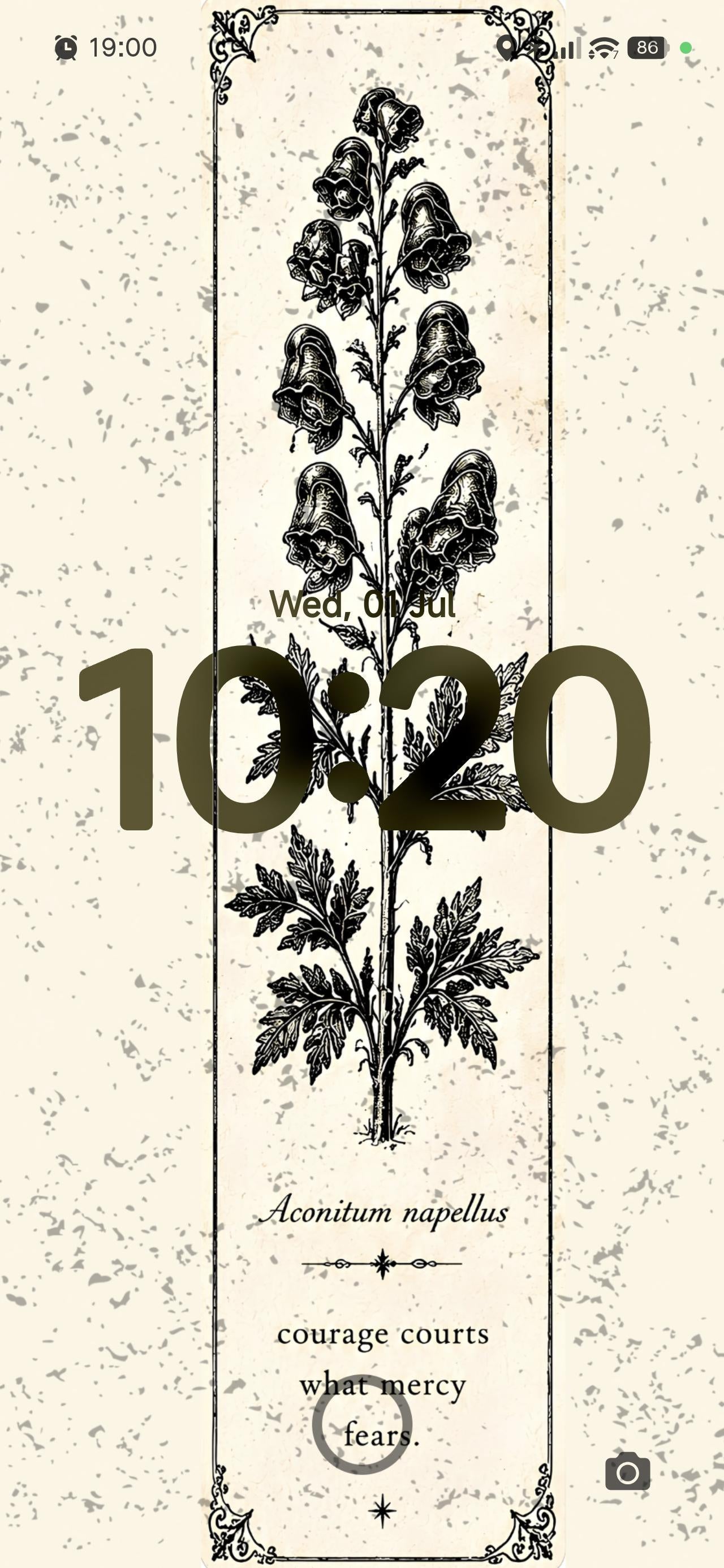 Poison Garden Phone Wallpaper | Toxic Botanical Witchy Aesthetic | Dark Academia Lock Screen | Herbalism Gift Digital Download