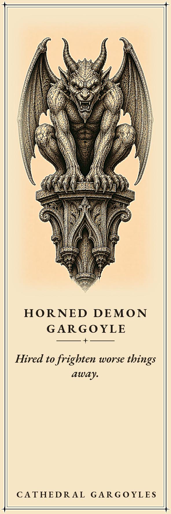 Cathedral Gargoyles – The Guardians, Printable Bookmarks | Dark Academia Gothic | Occult Stationery | Book Lover Gift