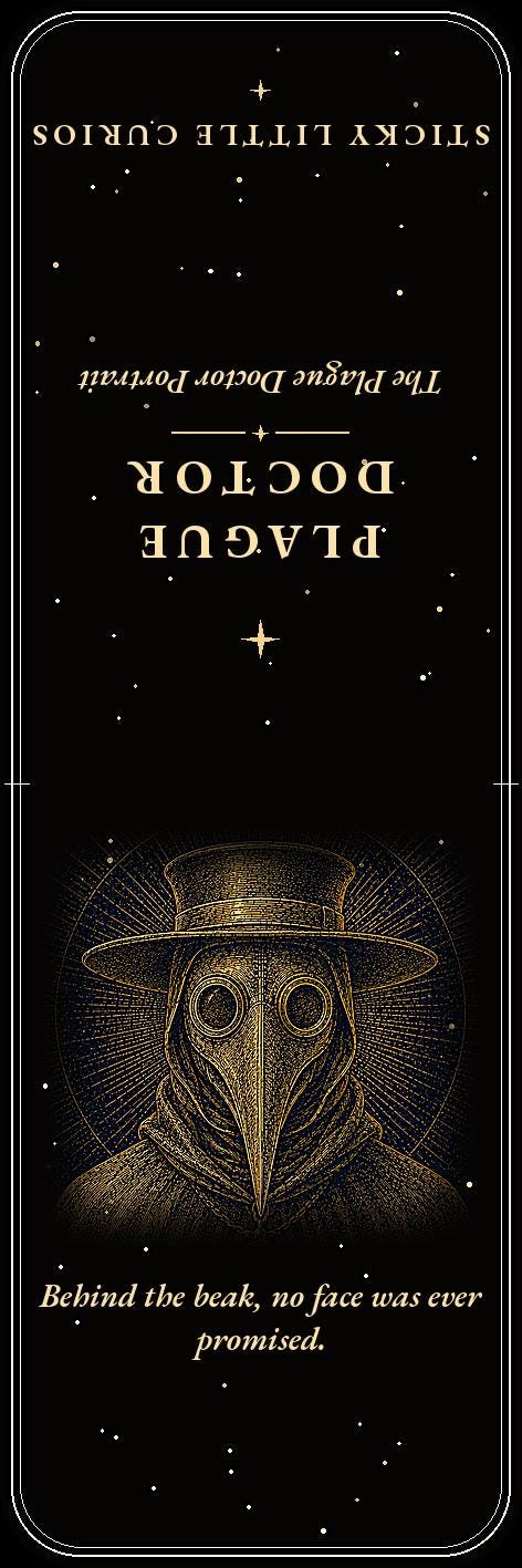 Plague Doctor Bookmark | Dark Academia Macabre Bookmark | Standard or Magnetic Page Marker