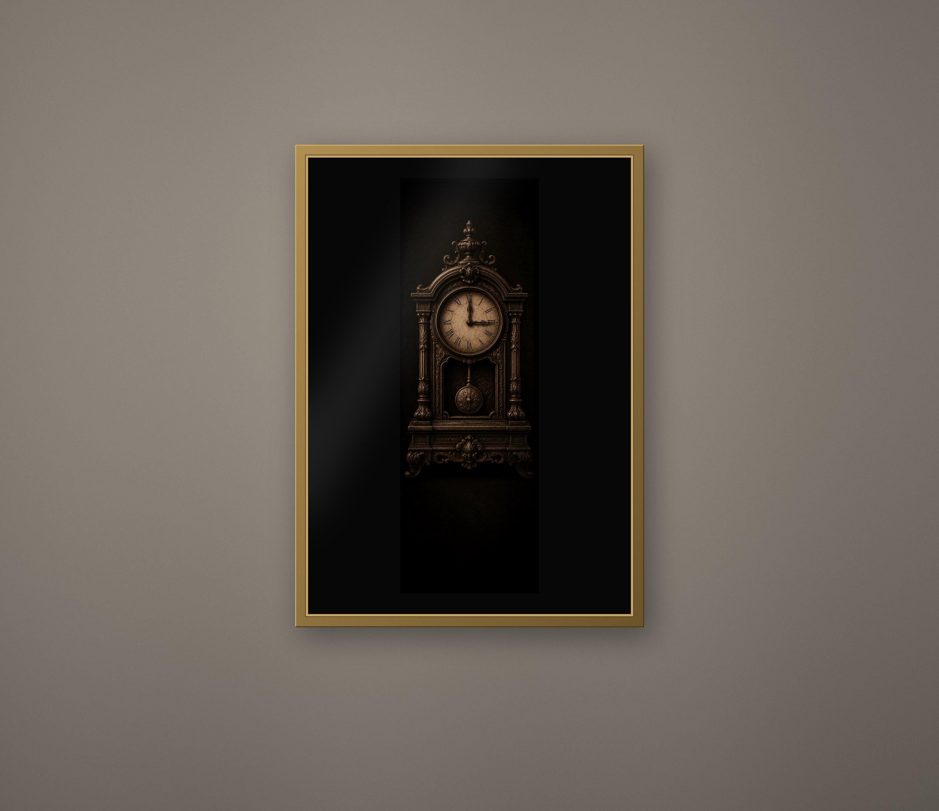 The Dreaming House Prints, Dark Academia Gothic Wall Art | Antique Gold Black Illustration | Digital Download | Moody Home Decor