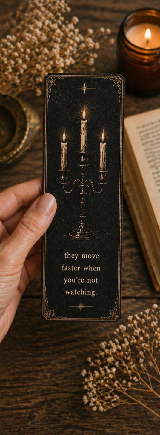 Gothic Academia Bookmark | Beetle Moon Skull, Black Gold Occult Symbolism, Dark Reader Gift