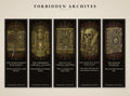 Forbidden Archives Printable Bookmarks, Dark Academia Gothic | Occult Library Designs | Instant Digital Download | Scholars Skull